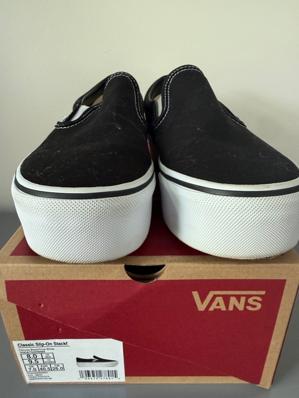 Vans Black Slip-On Platform Sneakers
